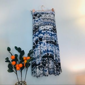 Cotton tie dye maxi skirt